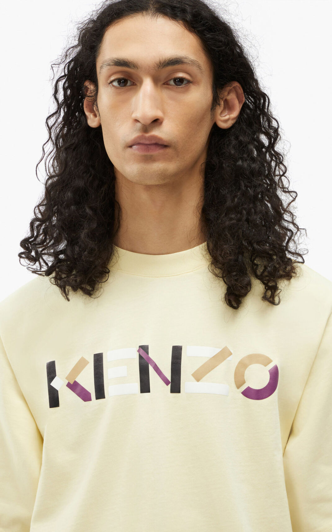 Kenzo Multicoloured oversize Logo Póló Férfi Krém | ID.895068